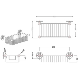 Burlington Wire Basket 62mm Deep